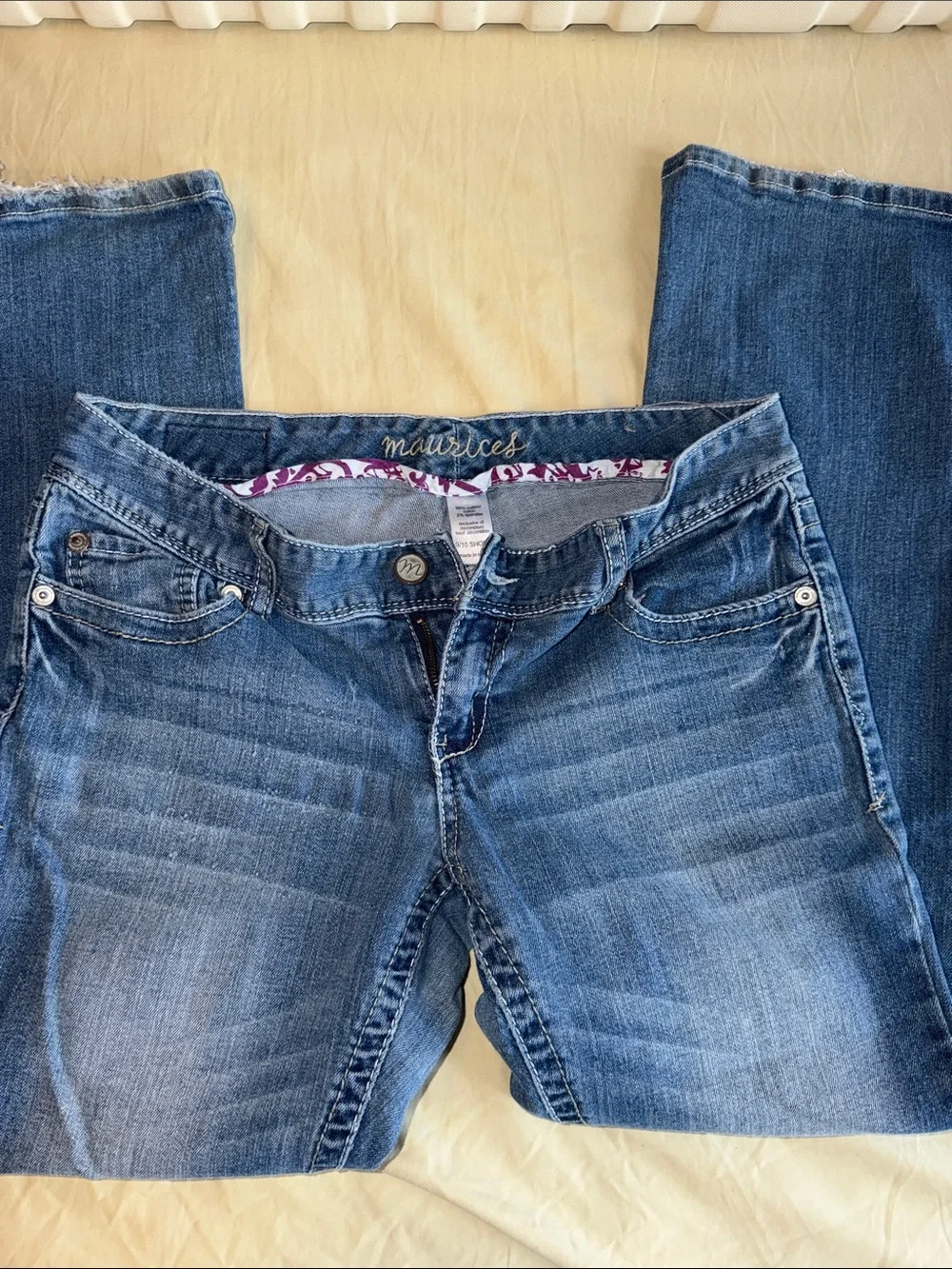 Maurices Blue Boot-Cut Jeans with Subtle Whiskering